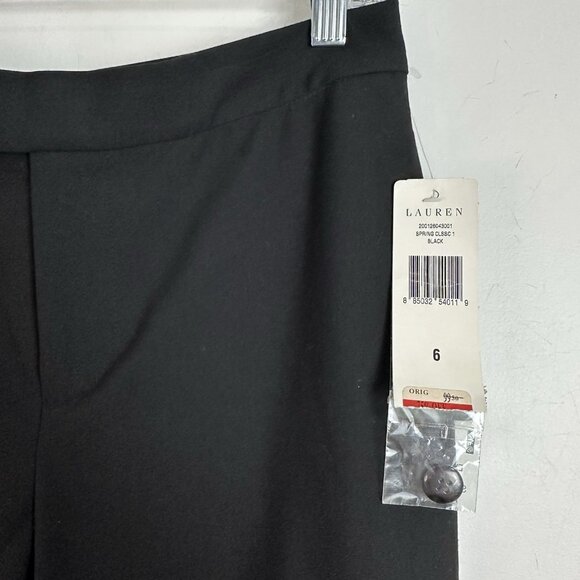 Lauren Ralph Lauren Womens Camaron Modern Slim Trouser Black 6 NWT Business - Picture 2 of 8